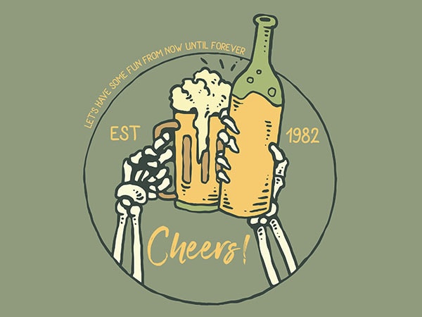 600x450 Cheers Vector T Shirt Design