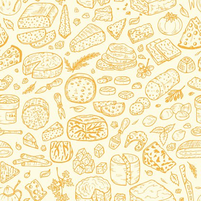 Hand Drawn Doodle Cheese Vector Seamless Pattern Premium Clipart 416x416 Hand Drawn Doodle Cheese Vector Seamless Pattern Premium Clipart