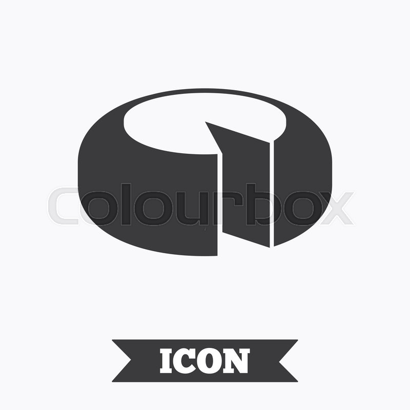 800x800 Cheese Wheel Sign Icon Sliced Cheese Stock Vector Colourbox