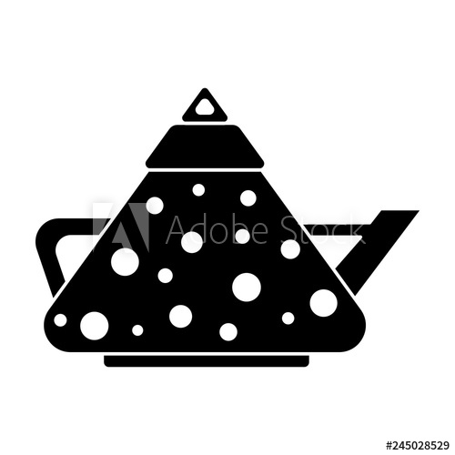 500x500 Triangular Kettle With The Slices Of Cheese On Isolated Background