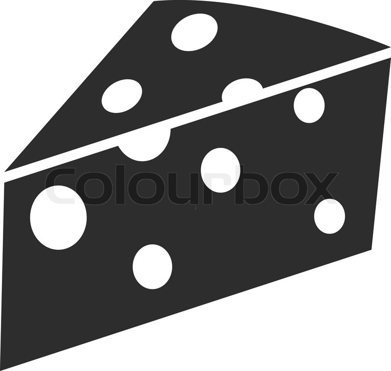 800x759 Vector Cheese Black Icon Stock Vector Colourbox