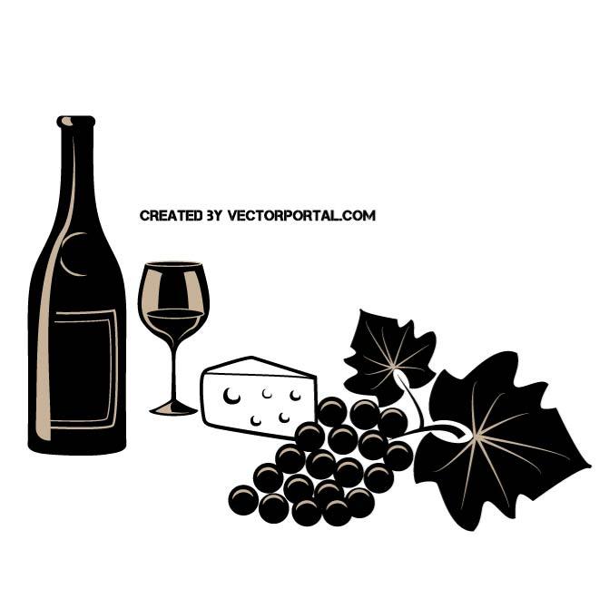 660x660 Wine And Cheese Vector