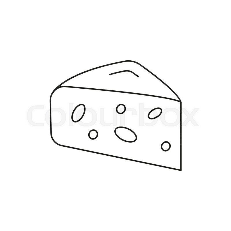 800x800 Cheese Icon Outline Cheese Vector Stock Vector Colourbox