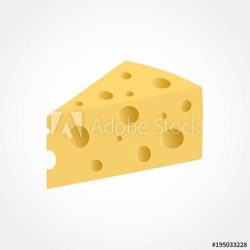 500x500 Cheese Vector Illustration