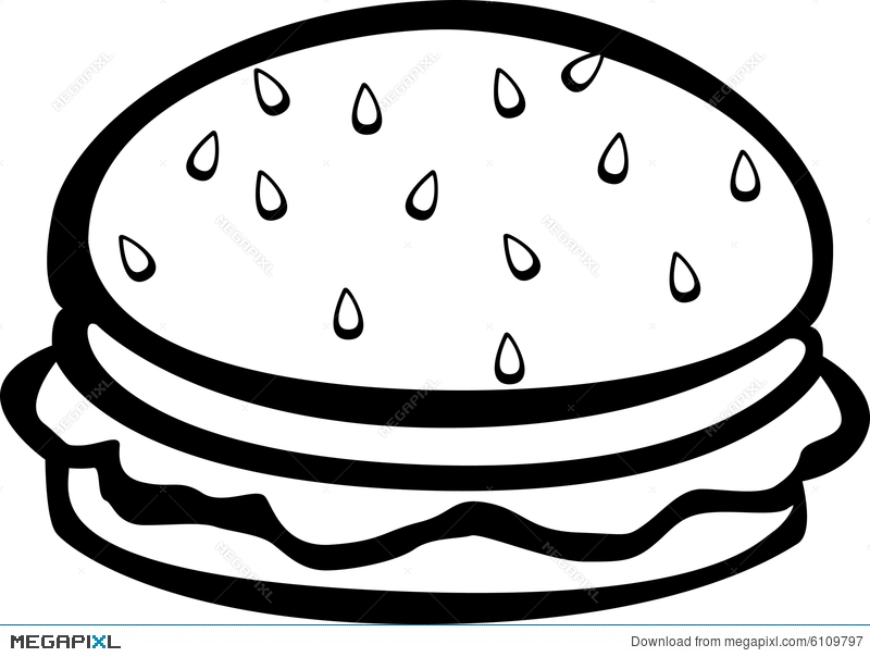 800x604 Hamburger Or Cheeseburger Vector Illustration Illustration