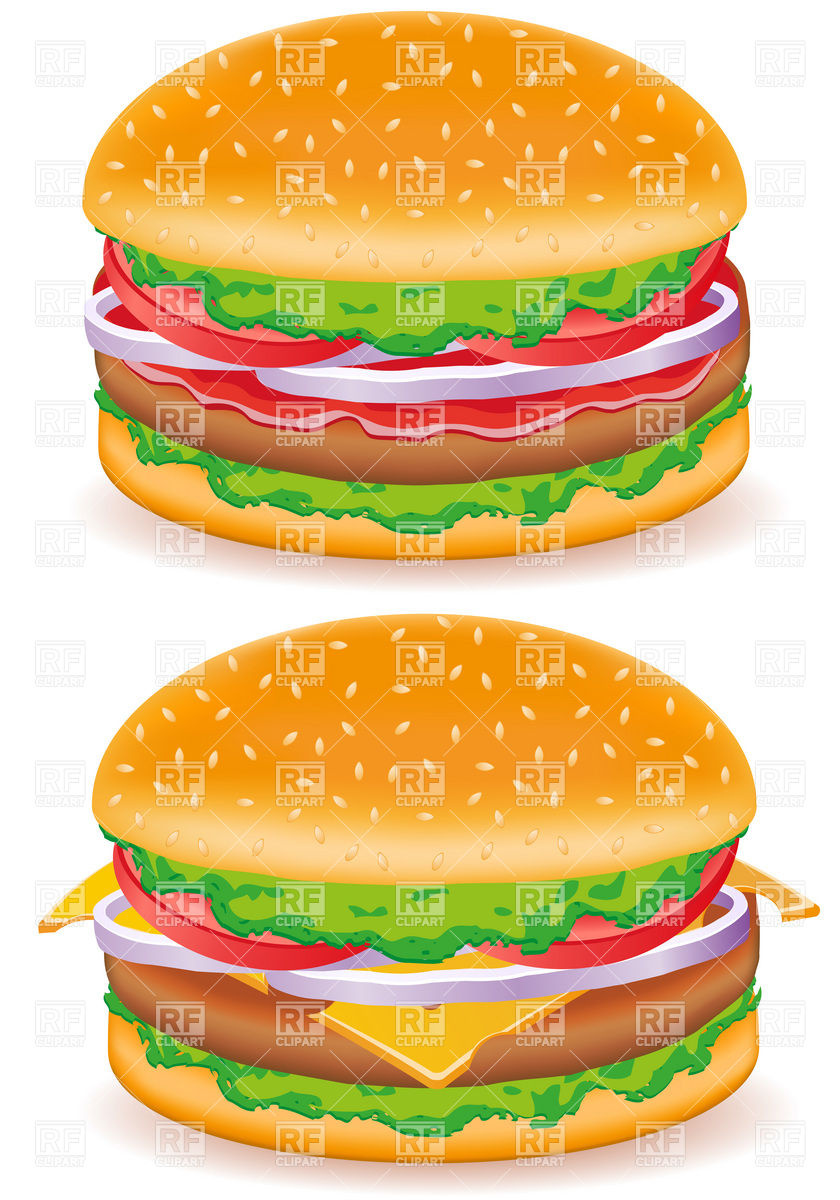 840x1200 Hamburger And Cheeseburger Vector Image Of Food And Beverages