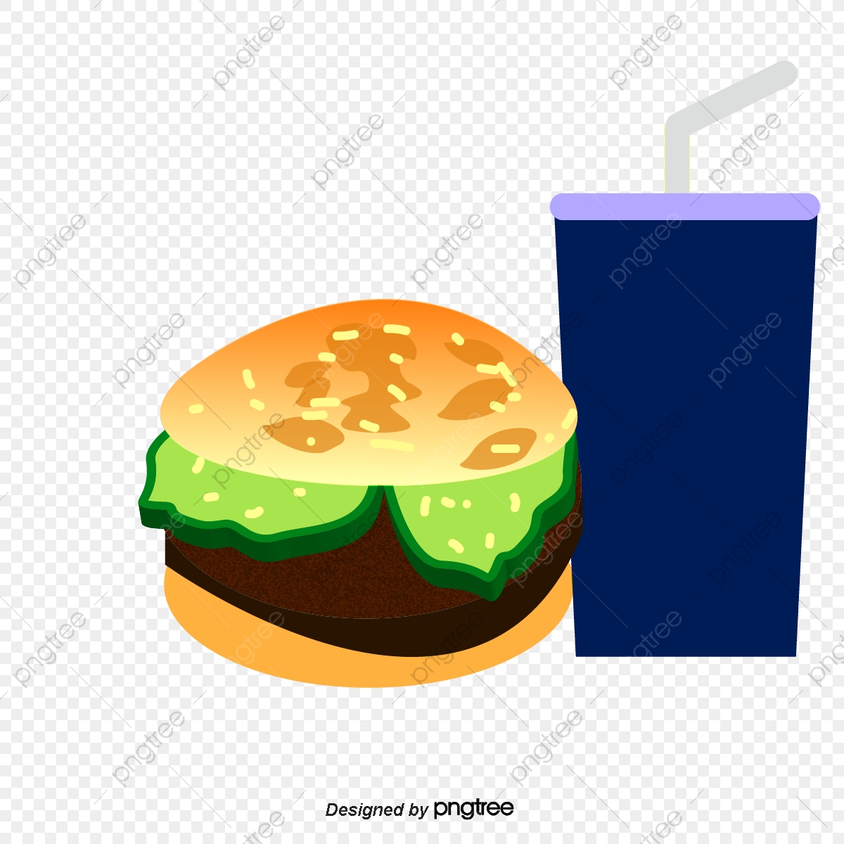 1200x1200 Vector Cheeseburger With Cola, Hamburger, Coke, Cartoon Coke Png