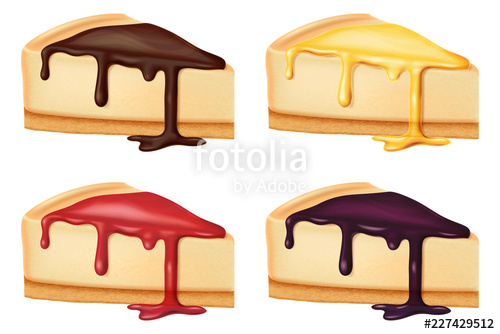 500x334 Cheesecake Set Vector Illustration Stock Image And Royalty Free