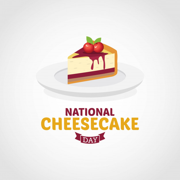 626x626 National Cheesecake Day Vector Premium Download