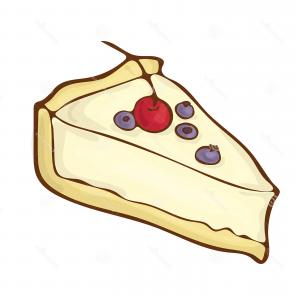 300x300 Sweet Cheesecake Dessert Vector Icon Cartoon Handdrawnn