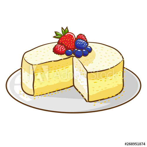 500x500 Cheesecake Vector Clipart Design