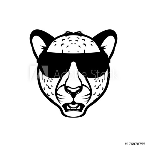 Vector Cheetah Head, Face For Retro Hipster Logos, Emblems, Badges 500x500 Vector Cheetah Head, Face For Retro Hipster Logos, Emblems, Badges