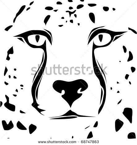Lion Silhouette And Clip Art Cheetah Face Tribal Design Stock 443x470 Lion Silhouette And Clip Art Cheetah Face Tribal Design Stock