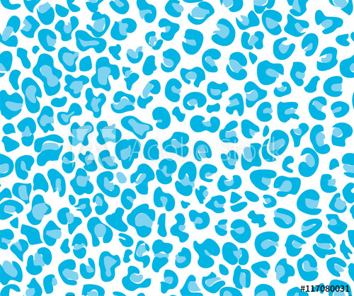 500x418 Seamless Blue Leopard Print Tileable Animal Pattern Vector