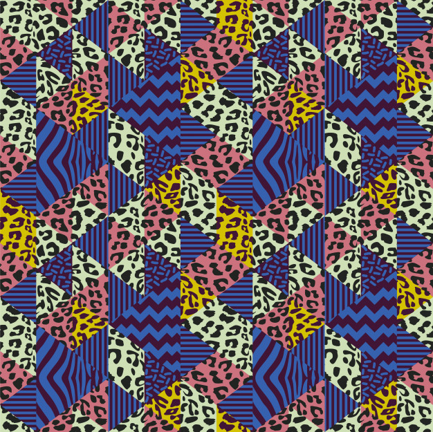 626x625 Seamless Pattern Vector With Cheetah Skin Texture Memphis Vector