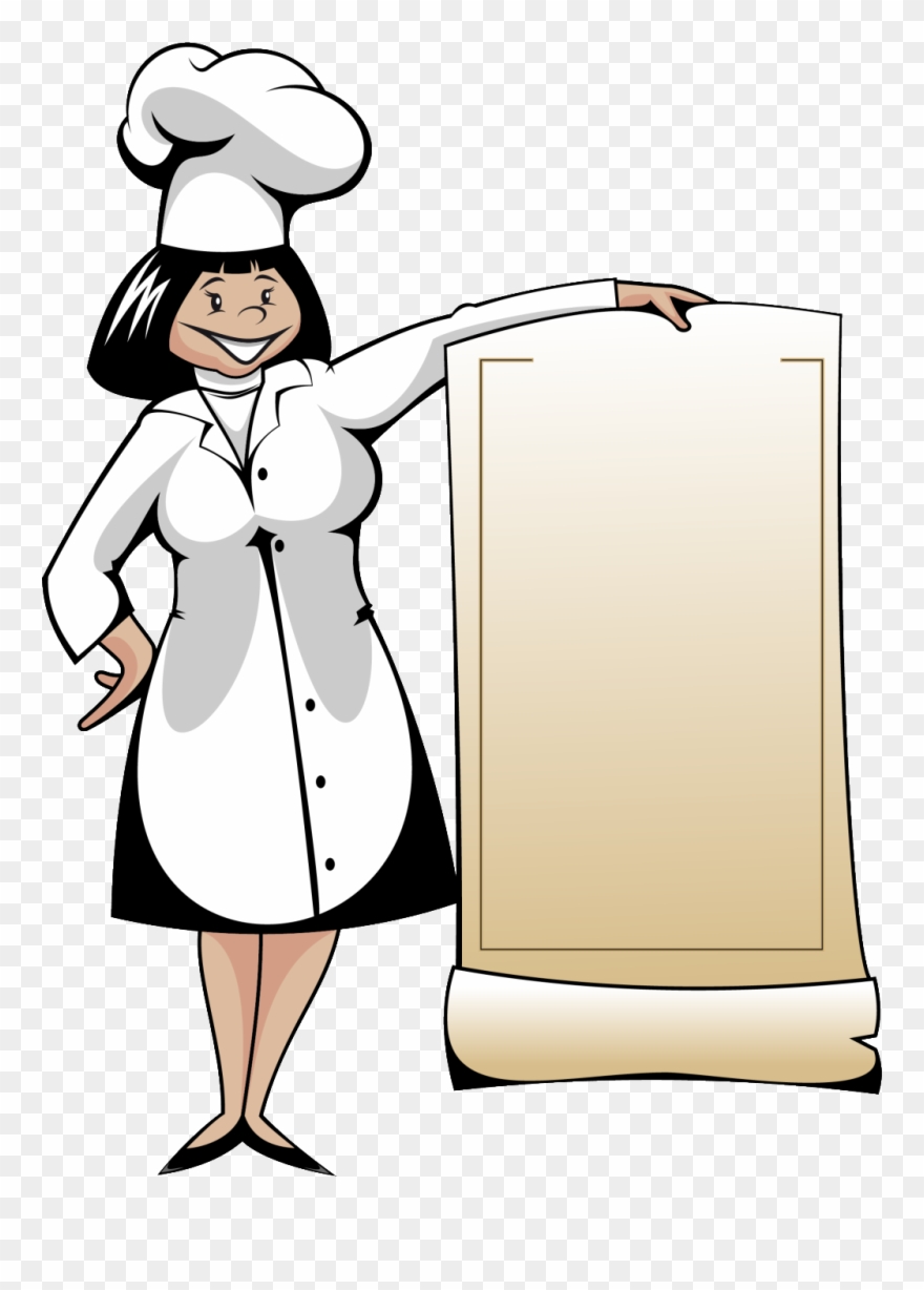 880x1228 Foreign Short Hair Female Chef Cartoon Background Vector