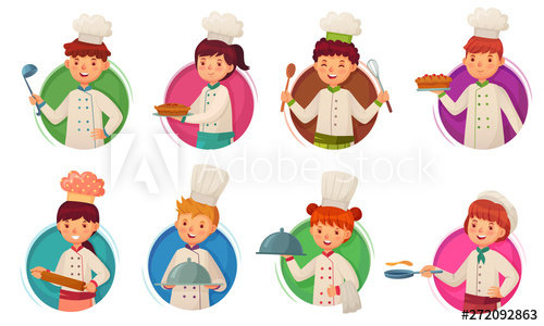 Little Kid Chef Children Cooking, Kids Cooks In Circle Frame 500x300 Little Kid Chef Children Cooking, Kids Cooks In Circle Frame