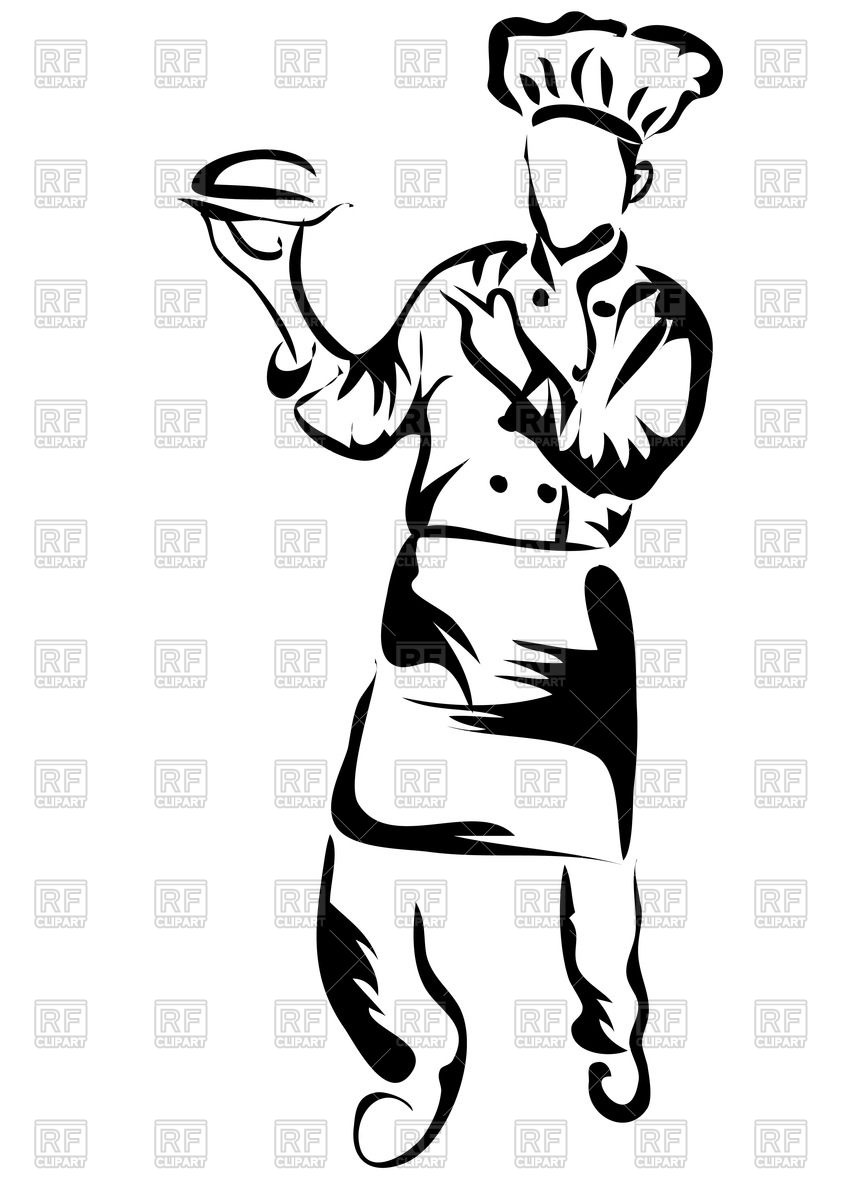 849x1200 Silhouette Of Chef In Hat Vector Image Of People Arkela
