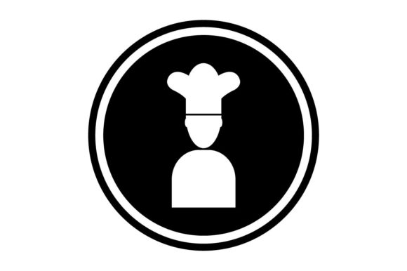 580x386 Chef Icon On Black Circle