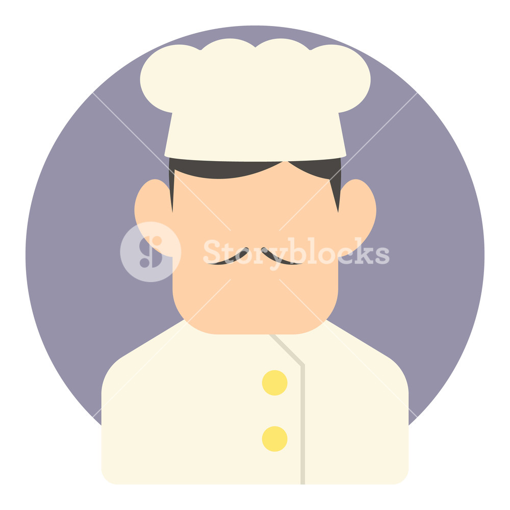 1000x1000 Chef Icon Flat Illustration Of Chef Vector Icon For Web Royalty