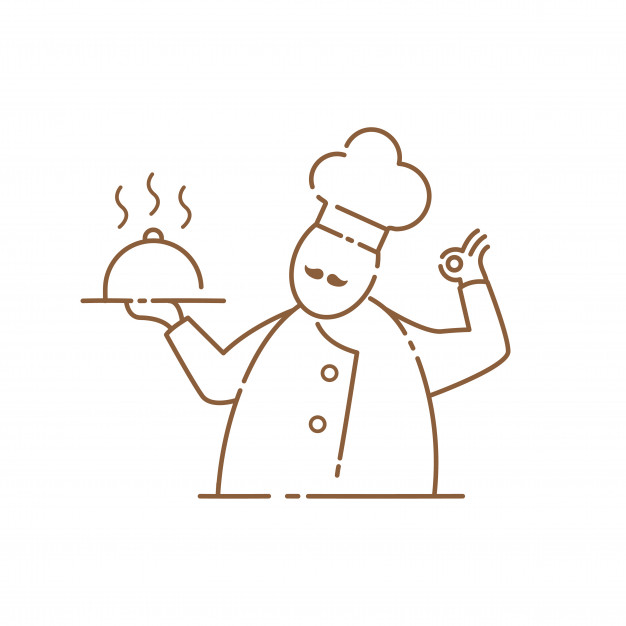 626x626 Mustache Chef Icon On The White Background Vector Premium Download
