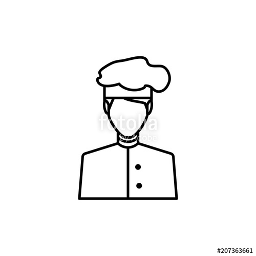 500x500 Avatar Chef Icon Symbol Vector Icon, Chef, Vector, Illustration