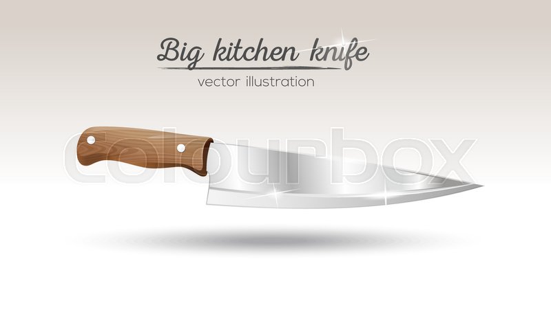 Big Chef Kitchen Knife With Wooden Stock Vector Colourbox 800x457 Big Chef Kitchen Knife With Wooden Stock Vector Colourbox