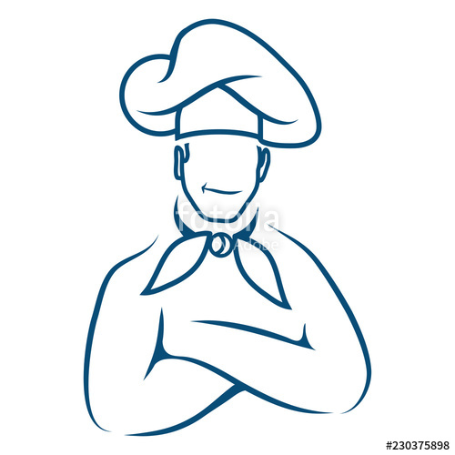 500x500 Chef Logo, Cook Emblem, Chef In A Cooking Hat, Cooking Logo