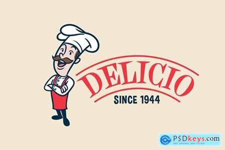 Retro Vintage Cartoon Chef Or Cook Mascot Logo Free Download 450x300 Retro Vintage Cartoon Chef Or Cook Mascot Logo Free Download