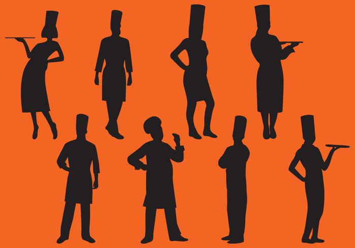 700x490 Chef Silhouette Vectors
