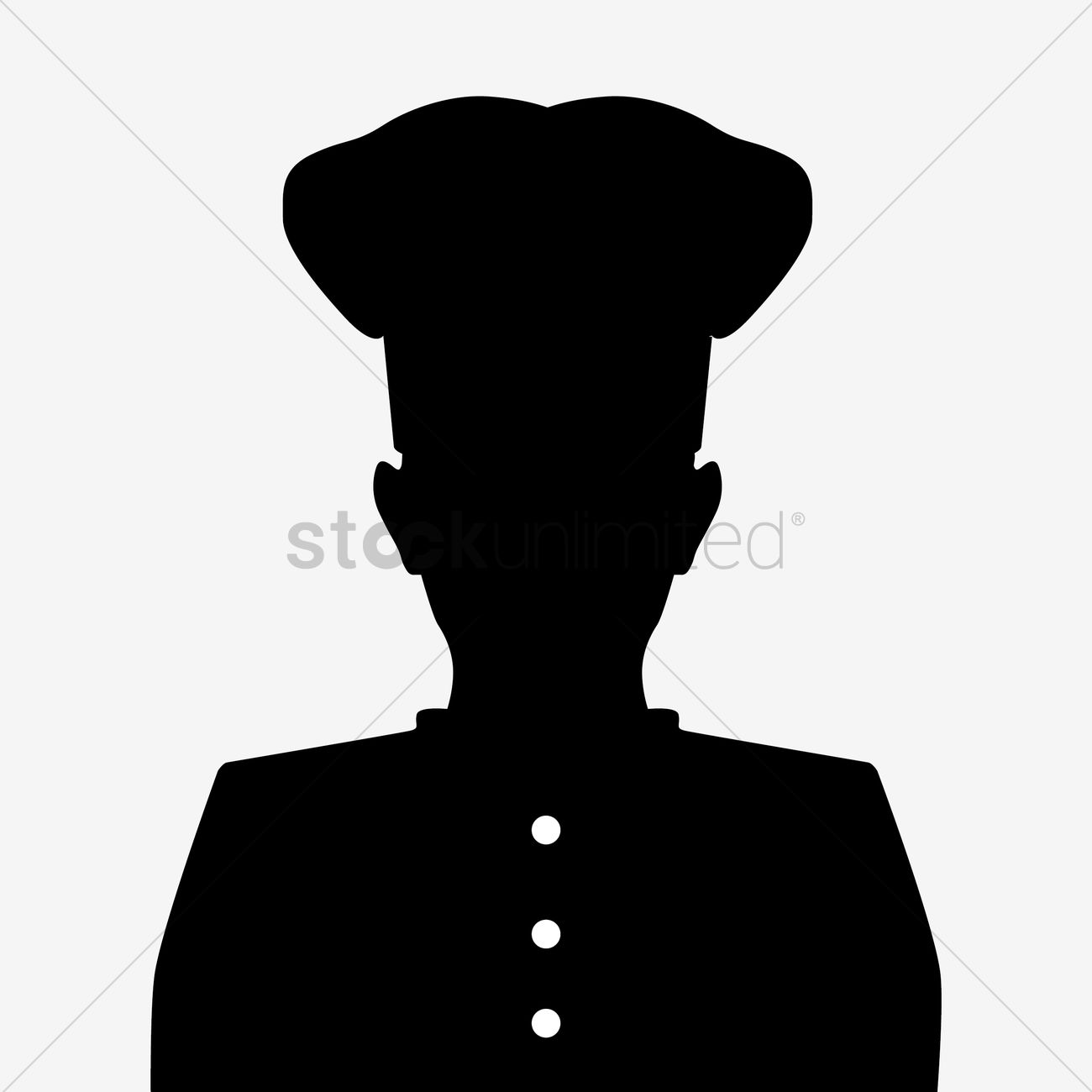 1300x1300 Silhouette Of A Chef Vector Image