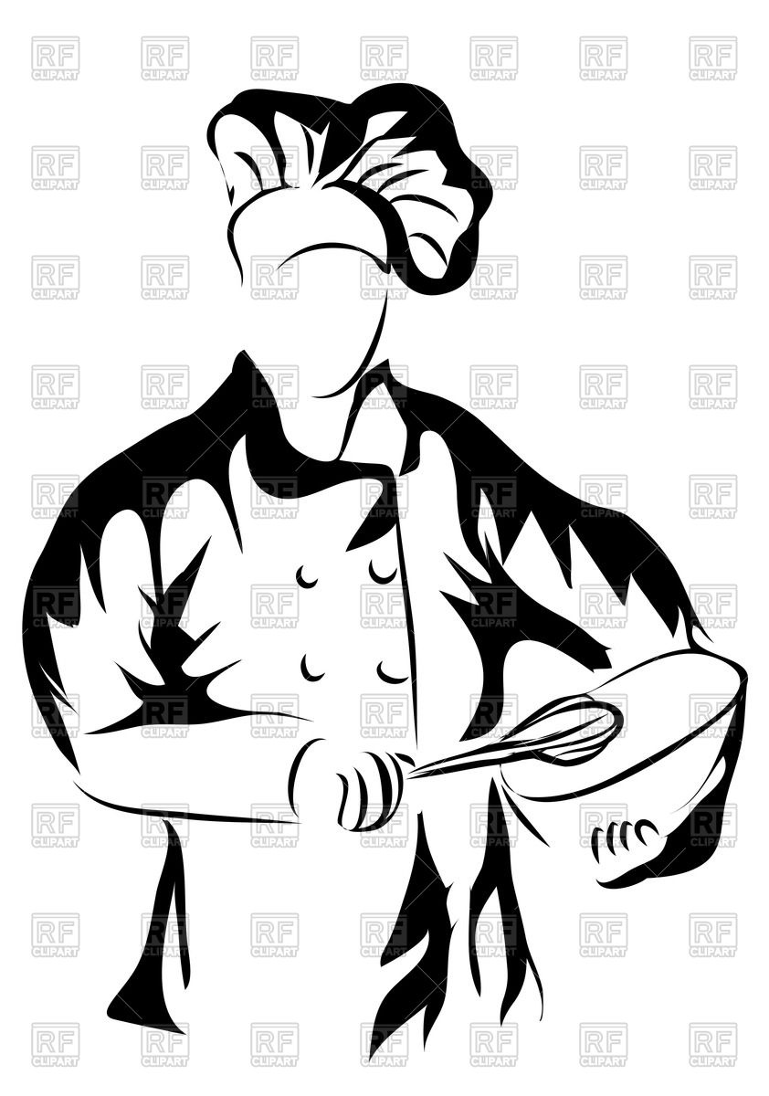 842x1200 Silhouette Of Cooking Chef Vector Image Of People Arkela