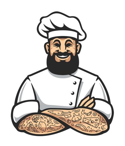 419x490 Hipster Chef Vector Icon