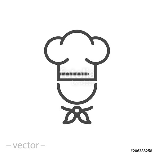 500x500 Chef Vector Icon, Line Sign Stock Image And Royalty Free Vector