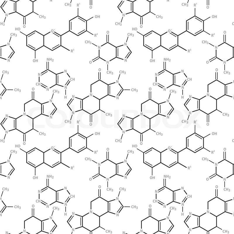 800x800 Chemistry Formulas Seamless Background Stock Vector Colourbox