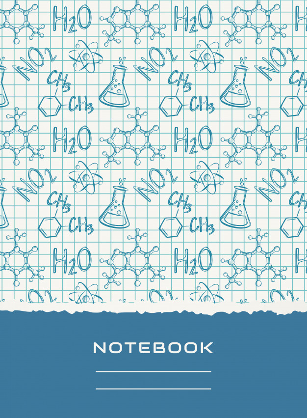 626x851 Notebook Cover Design Vector Chemical Background Vector