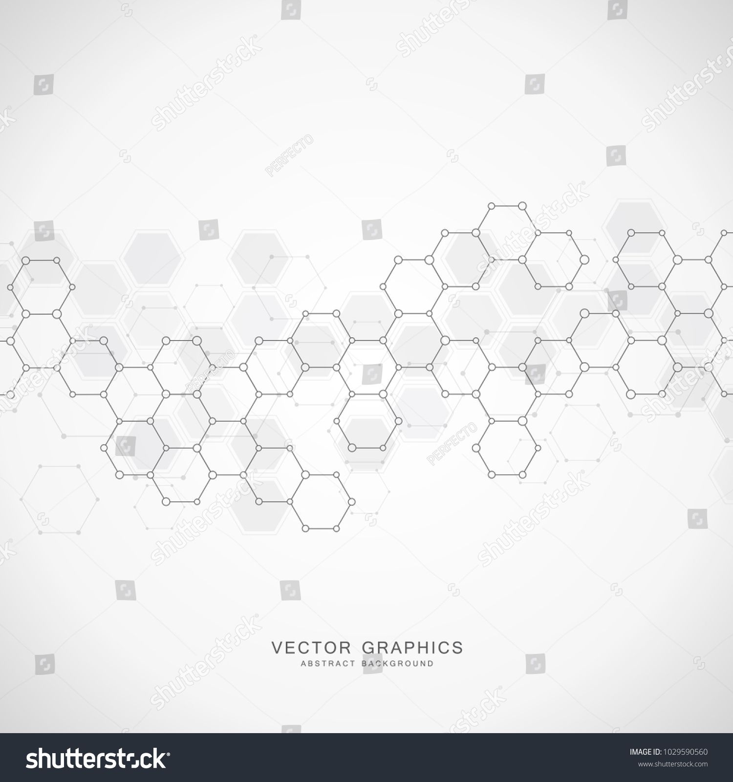 1500x1600 Technology Background With Hexagons Molecular Structure