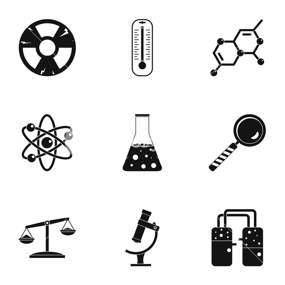 1000x1000 Chemical Icon Set Simple Style Set Of Chemical Vector Icons
