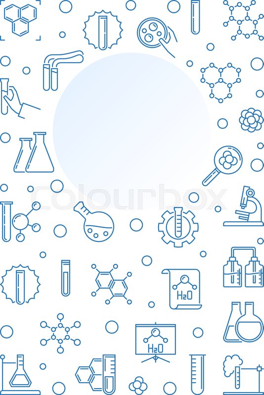 534x800 Chemical Vertical Outline Minimal Stock Vector Colourbox