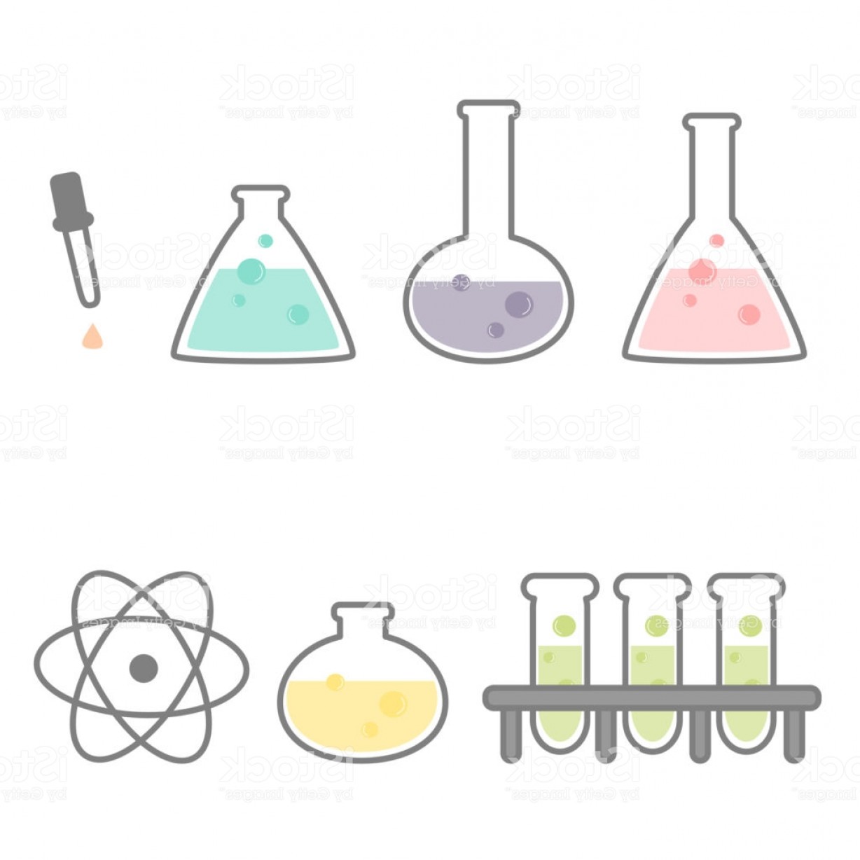 1228x1228 Cute Cartoon Set Of Chemical Vector Icons Gm Soidergi