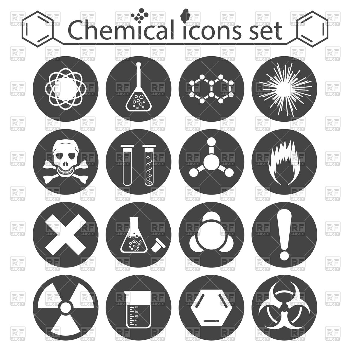 1200x1200 Chemical, Biological Weapons And Toxic Substances Icons Vector