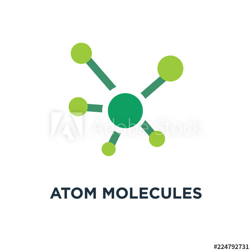 500x500 Atom Molecules Icon Science And Chemistry Concept Symbol Design