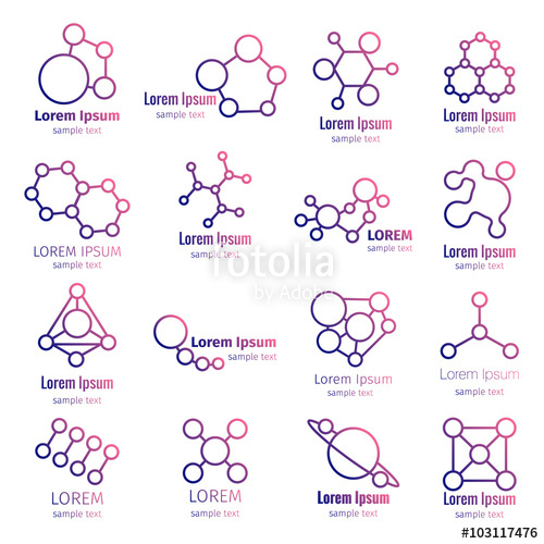 500x500 Logo Scientific Research, Science Logo Icon Set Science