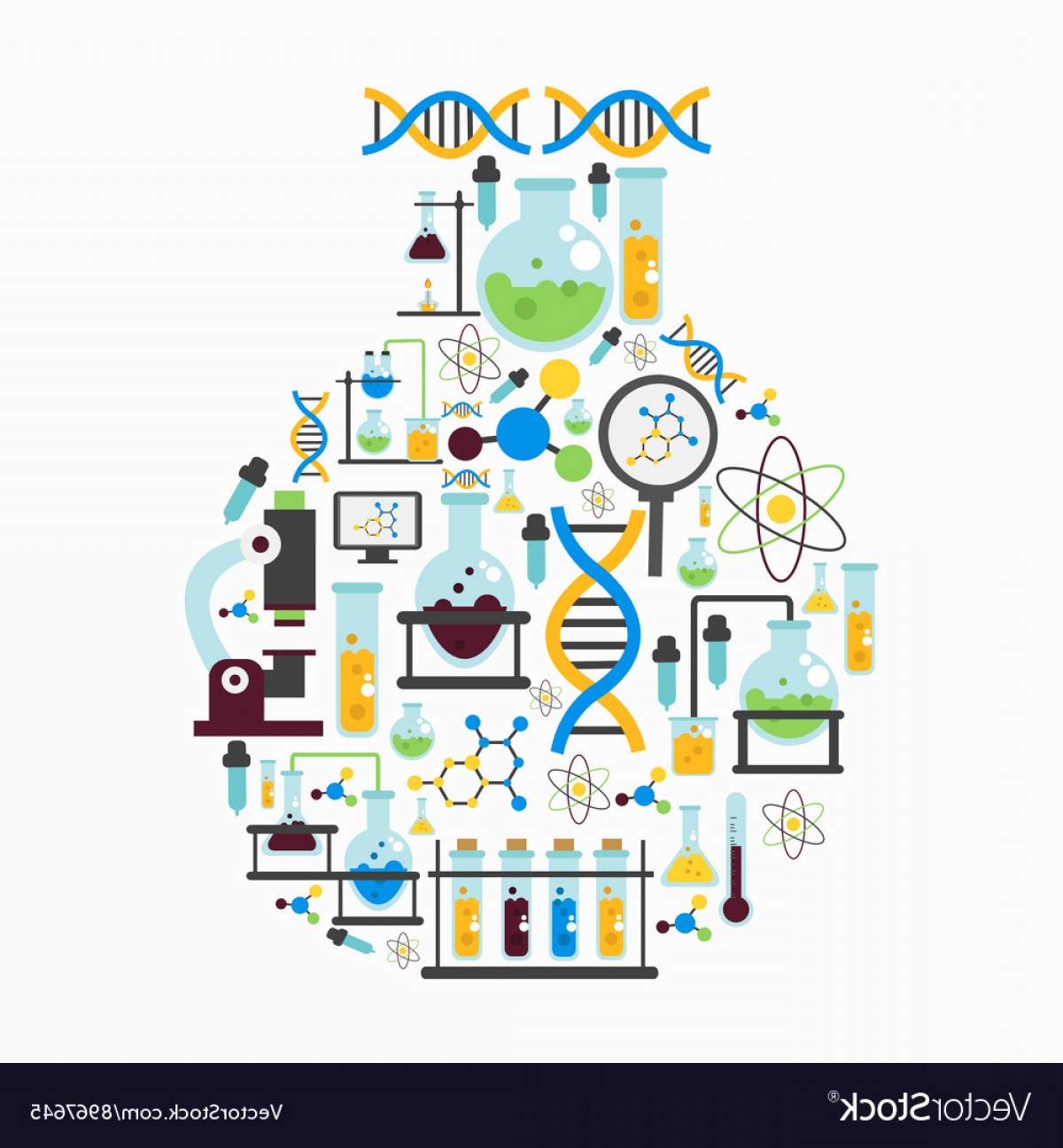 1200x1296 Chemistry Lab Flat Composition Vector Soidergi