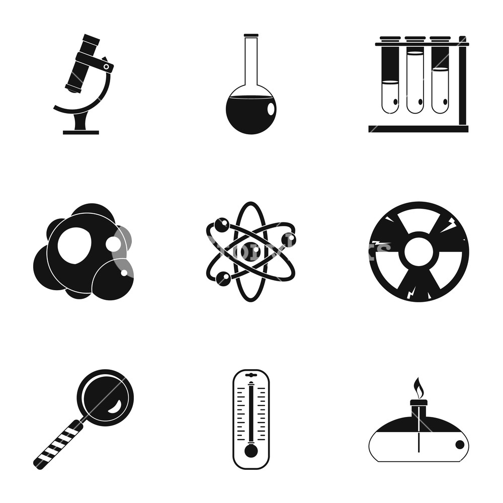 1000x1000 Chemistry Icon Set Simple Style Set Of Chemistry Vector Icons