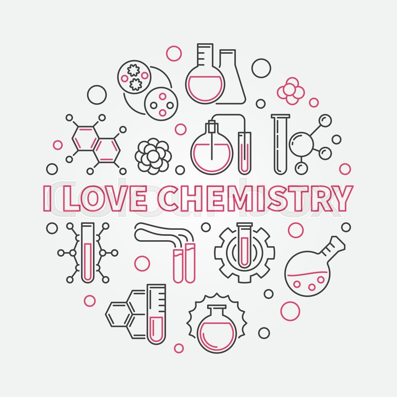 800x800 I Love Chemistry Vector Science Stock Vector Colourbox