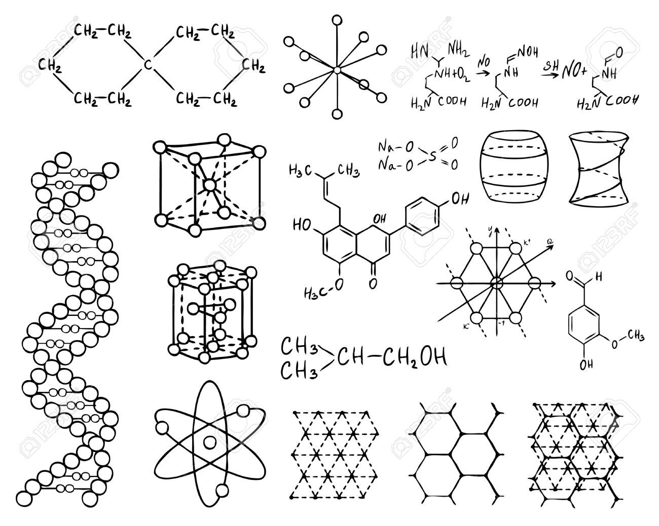 1300x1039 Physics And Chemistry Vector Set Logo Design Science Doodles