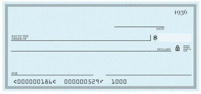 400x187 Blue Check Template Stuff To Buy Payroll Checks