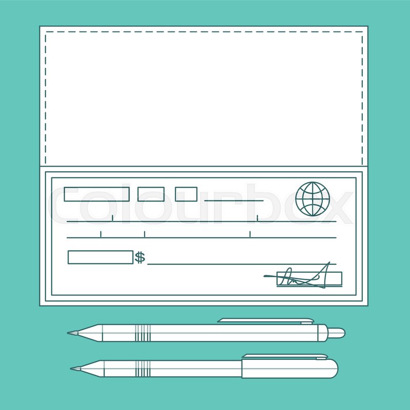 800x800 Cheque Vector Illustration Cheque Stock Vector Colourbox