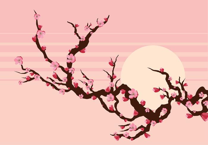 Peach Blossom Branch Vector 700x490 Peach Blossom Branch Vector
